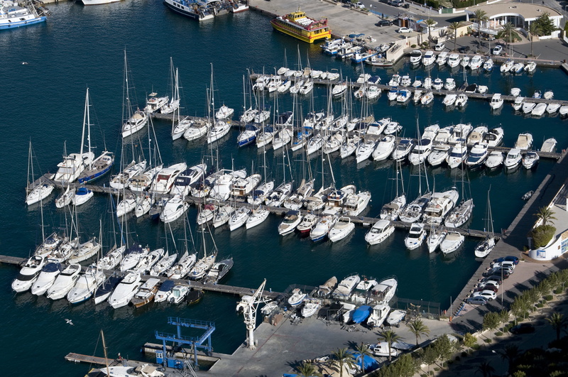 nature, outdoors, travel, sea, mode of transportation, harbor, transportation, yacht, high angle view, city, yachts, harbour, calpe, boat, moored, nautical vessel