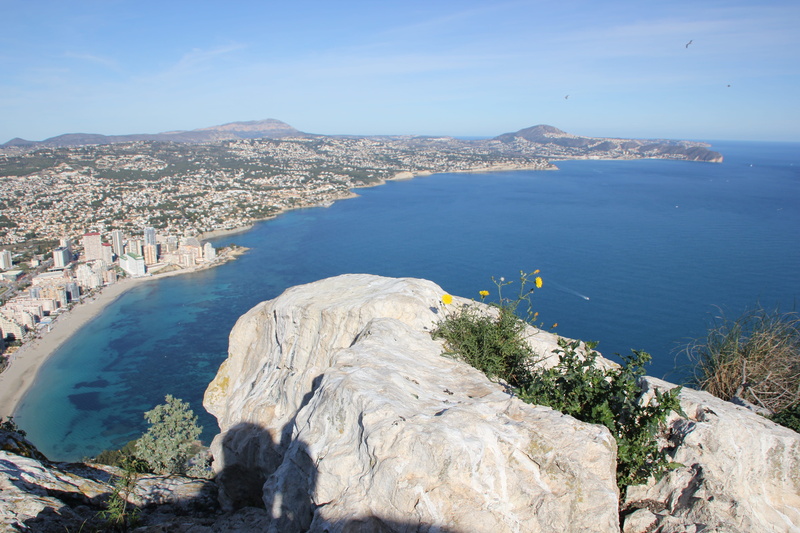 near, Spain, 5K, day, solid, cliff, scenics, sunlight, mountain, sea, Alicante, tranquility, Calpe, beauty in nature, view, high angle view, water, outdoors