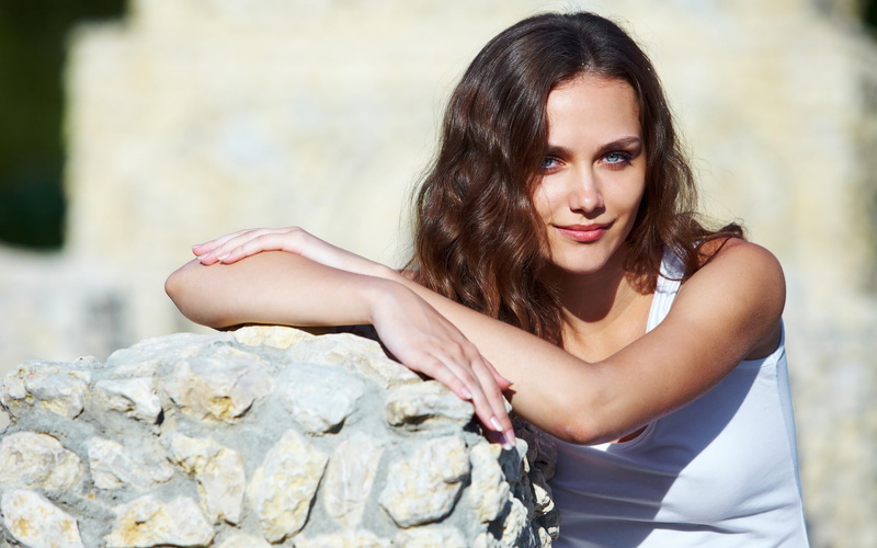 girl, brunette, blue, 720P, woman, beautiful, eyes, zlatka a