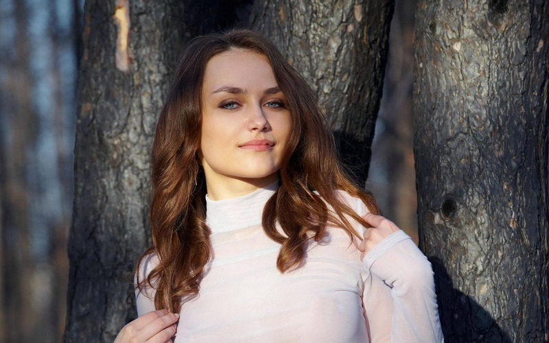 brunette, girl, woman, zlatka a, eyes, beautiful, 720P, blue