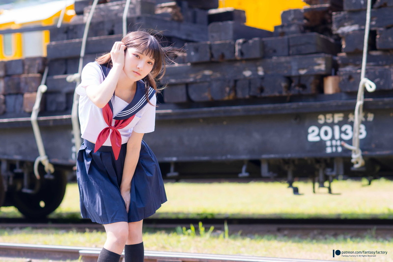 4K, cosplay, Chinese, knee-high stockings, Sailor suit, knee high socks, knee-high boots, Fantasy Factory