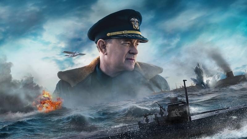 sea, 4K, Tom Hanks, World War II, war, Greyhound (2020), ship