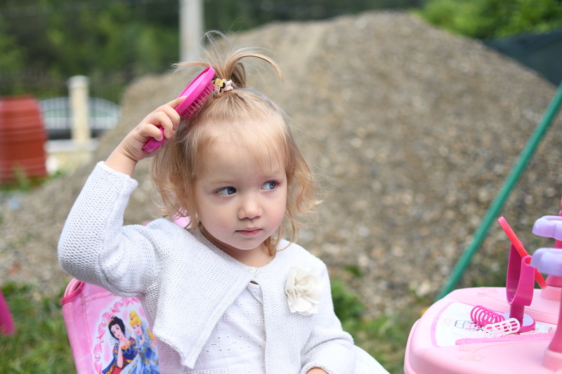 innocence, toddler, holding, childhood, one person, girl, looking at camera, pink color, hair, girls, cute, beautiful, hairstyle, focus on foreground, blond hair