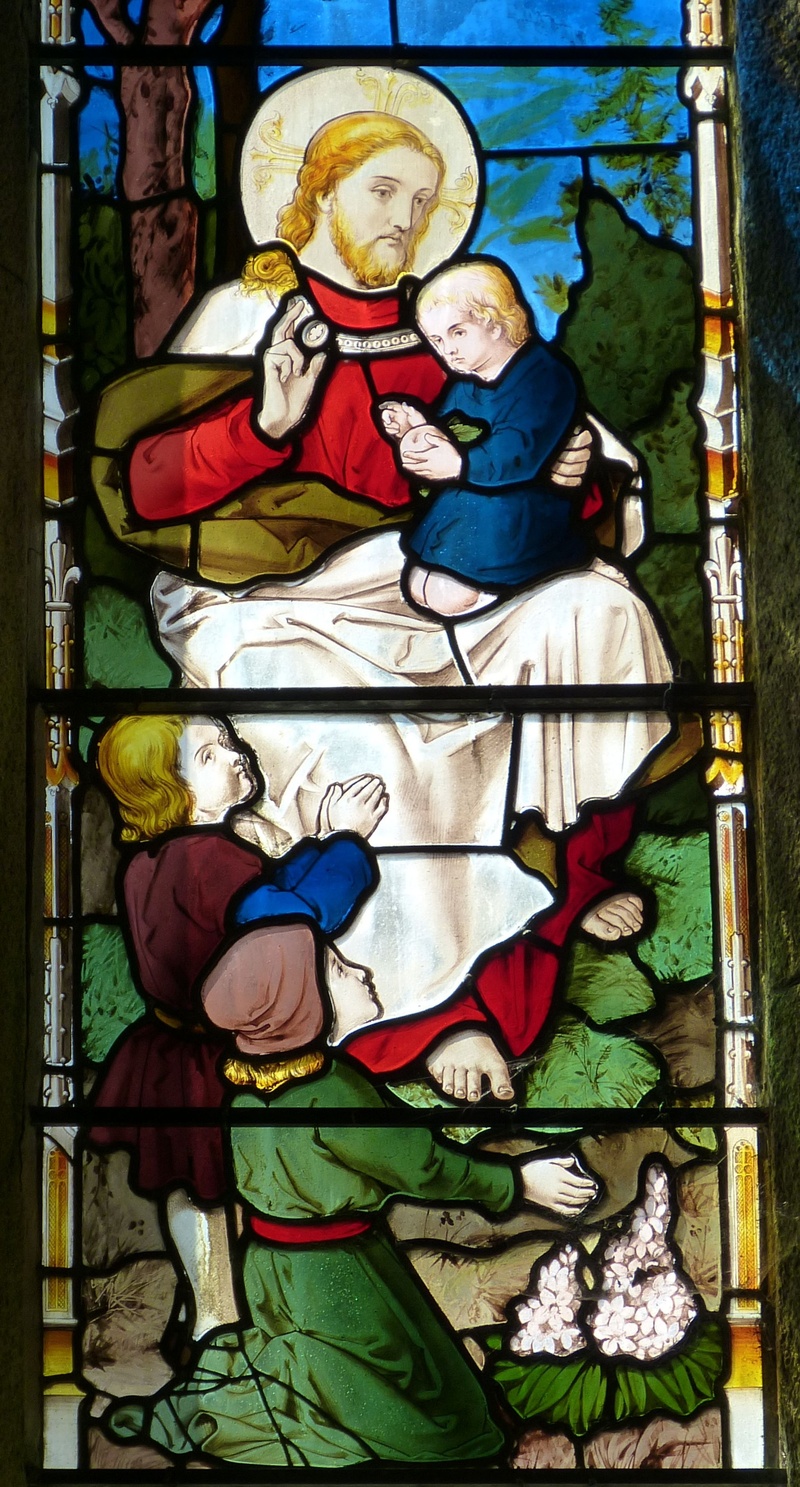 female likeness, belief, male likeness, no people, creativity, glass, church window, day, blessing, children, 2K, historically, angel, auto post production filter