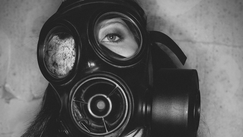 gas, 1080P, black, end, women, masks, white, pollution