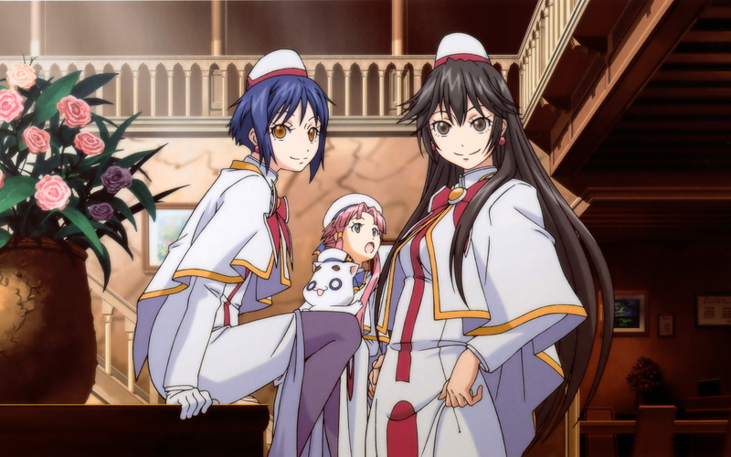 Aria, Anime, Aria the Animation, 2K, Aika S. Granzchesta, Akira E. Ferrari, Akari Mizunashi