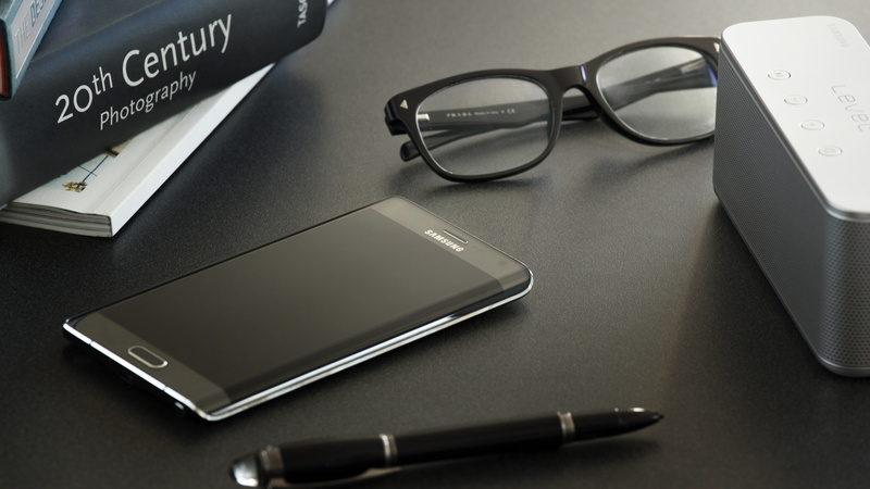 sidebar, phablet, review, smartphone, table, book, 5K, pen, glasses, Samsung Galaxy Note Edge