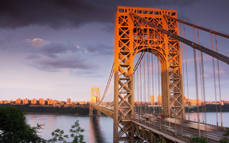 720P, george washington bridge, usa, new jersey