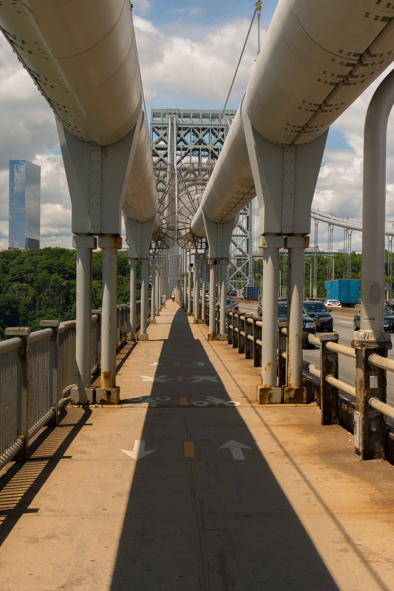2K, mode of transportation, bridge, direction, architecture, sky, building exterior, city, nyc, nature, the way forward, built structure, connection, george washington bridge