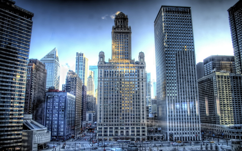 Chicago, 2K, Skyscrapers, USA, Illinois, Buildings, America