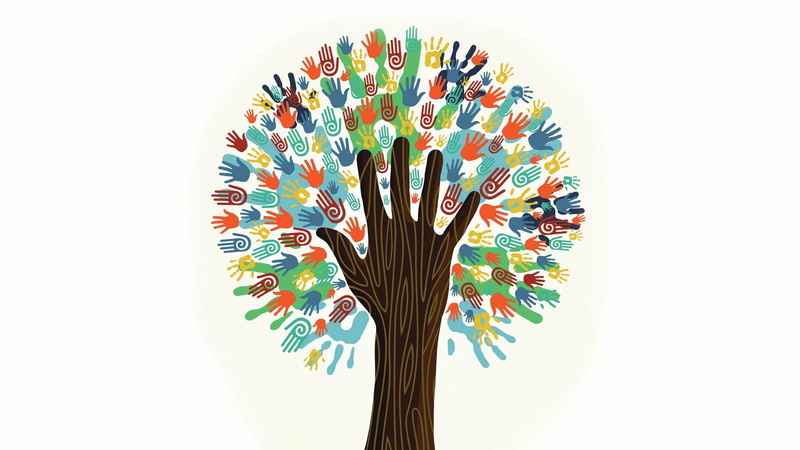 artwork, digital art, hands, white background, spiral, wood, minimalism, trees, colorful, 1080P, fingers