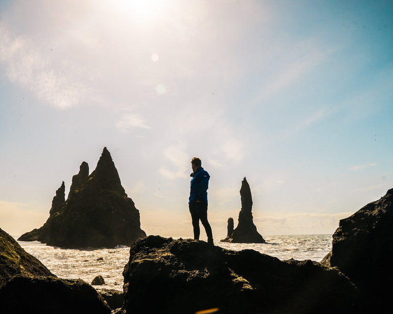 people, two people, land, sky, winter, seal, outdoors, solid, sea, men, iceland, isolated, water, standing, rock, alone, 2K, fall, bolders, ocean, oseanspray