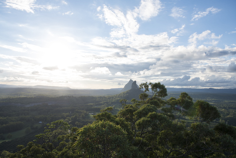 land, trees, idyllic, plant, sunlight, clouds, tree, scrub, tranquility, growth, non-urban scene, lookout, sun, bush, forest, farm, mt ngungun, hills, 5K