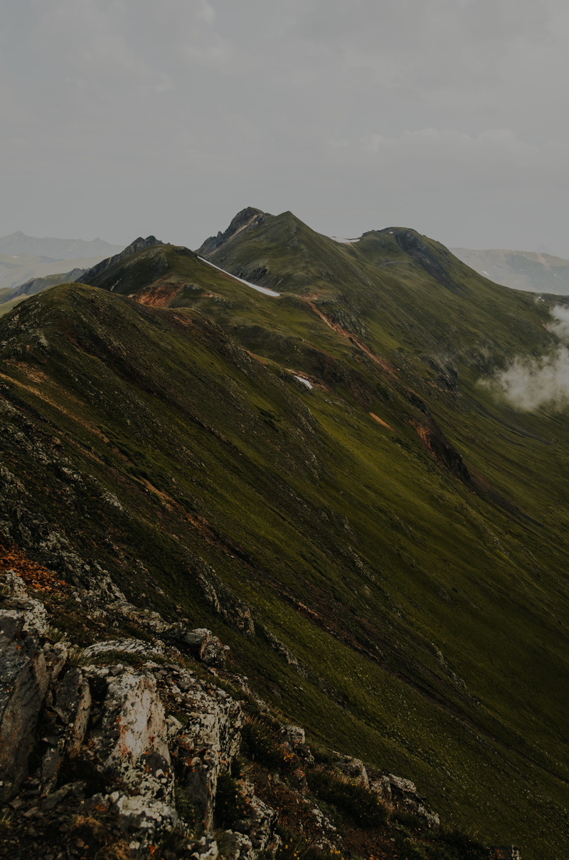 scenics - nature, day, land, snow, mountain, green color, landscape, mossy, mountaintop, tree, angle, outdoor, slope, tranquil scene, view, mountain peak