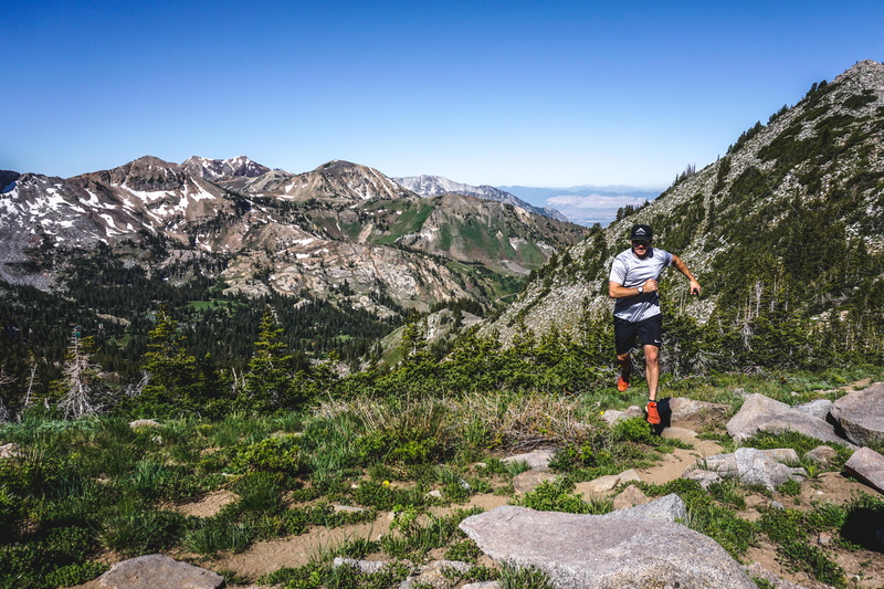 running, rock, sky, lifestyles, trees, run, healthy lifestyle, summit, mountain range, one person, mountainrange, outdoors, activity, united states, brighton
