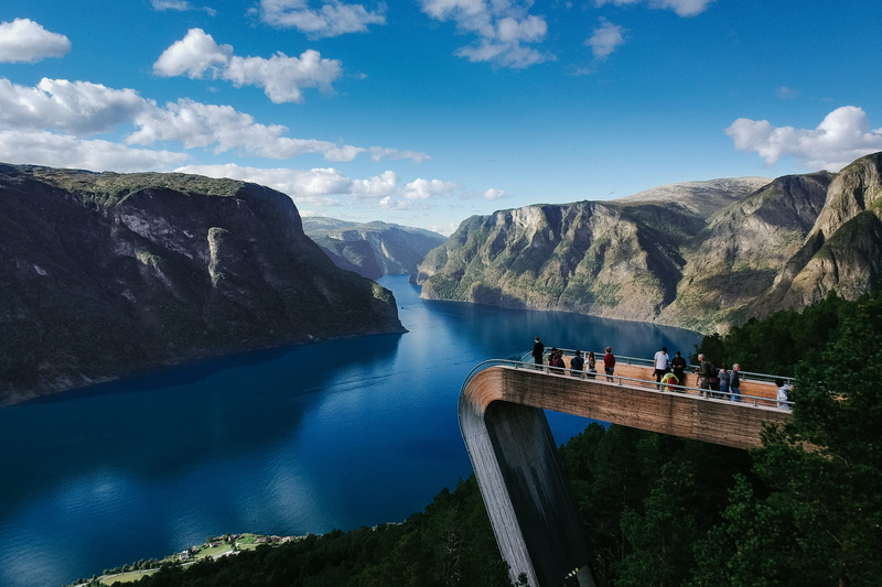cliff, scenics - nature, beauty in nature, odda, outdoors, untitled, tranquil scene, landscape, canyon, view, leisure activity, cloud - sky, water, river