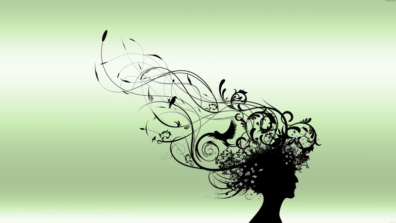 head, 8K, diverse, headdress, graphic, floral, woman, graphism, abstract, painting