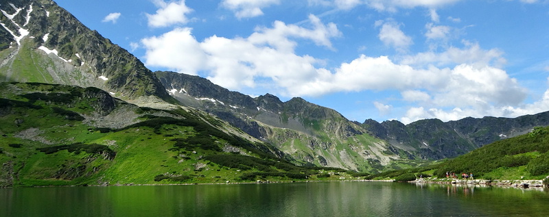 lake, cloud - sky, tranquility, day, Tatry, environment, land, landscape, Five, the high tatras, 4K, poland, scenics - nature, sky, tranquil scene, mountain