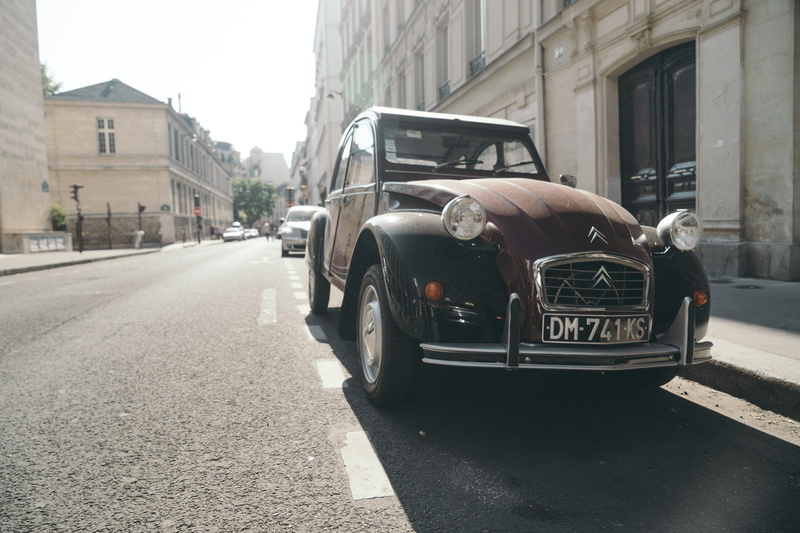 day, car, nature, citroen, 2cv, architecture, building exterior, retro styled, france, 4K, outdoors, street, real people, land vehicle, vintage car, mode of transportation