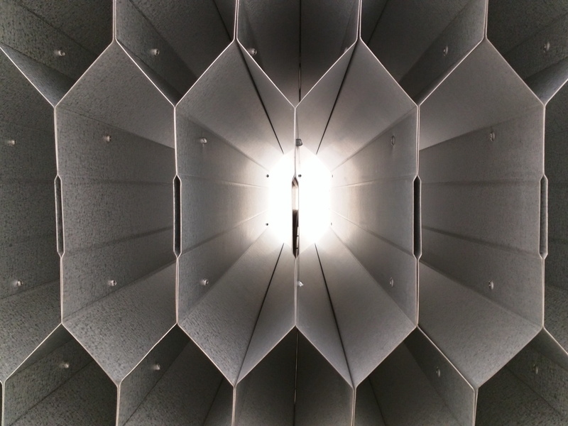 architecture, full frame, brazil, shape, pattern, creativity, indoors, centro cívico, metal, design, backgrounds, repetition, no people, modern, sunlight
