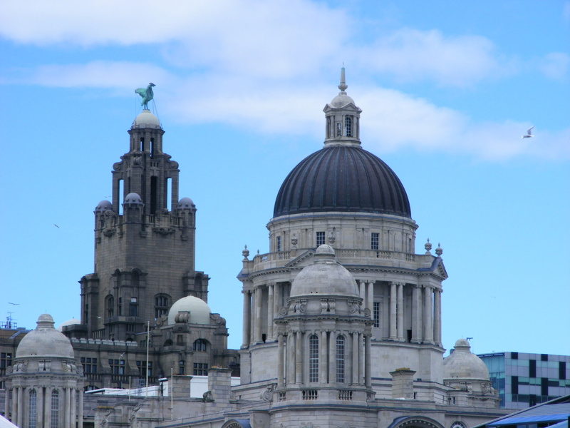 hd, Liverpool, liver building, art, 1080P, docks, architecture, monuments, dome