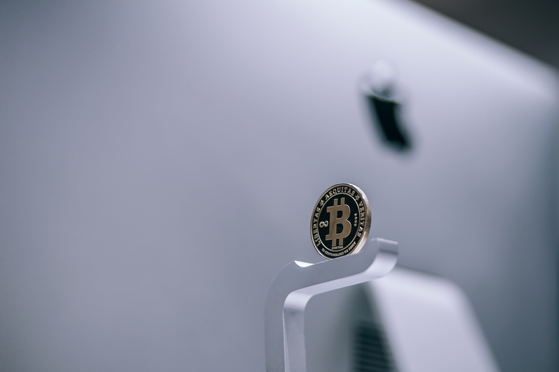 indoors, white color, simplicity, connection, door, physical, placed, imac, coin, colored background, silver colored, no people, metal, gray, bitcoin, copy space