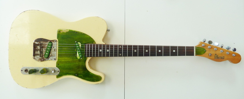 instrument, wood - Material, ibanez, single object, close-up, 2K, no people, electric, green color, musical Instrument String, electric Guitar, lawsuit era