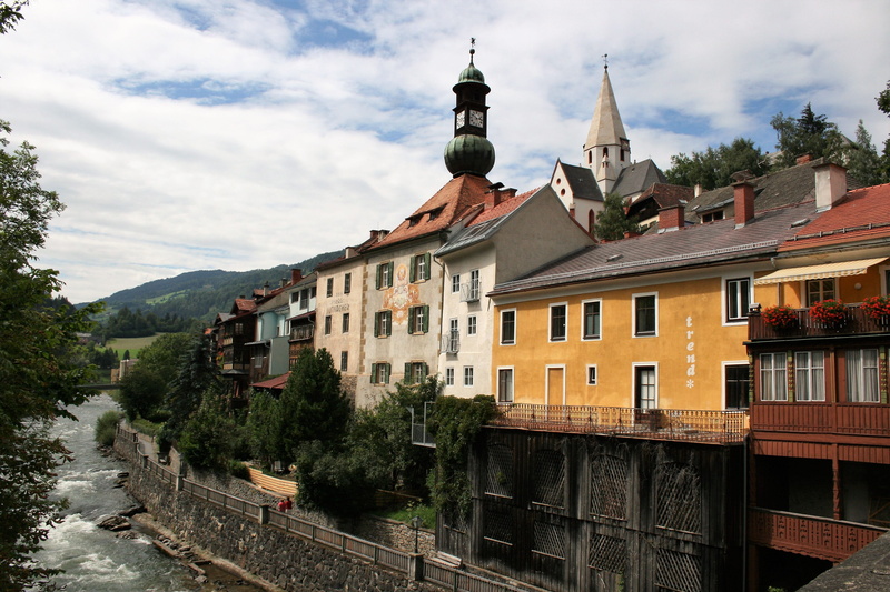 religion, day, plant, place of worship, mur, cloud - sky, sky, styria, old town, the mur promenade, built structure, austria, residential district, 4K
