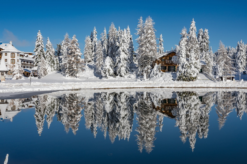 Reflection, Austria, photo, Snow, Styria, Lake, 5K, Nature, Winter, Turracher See