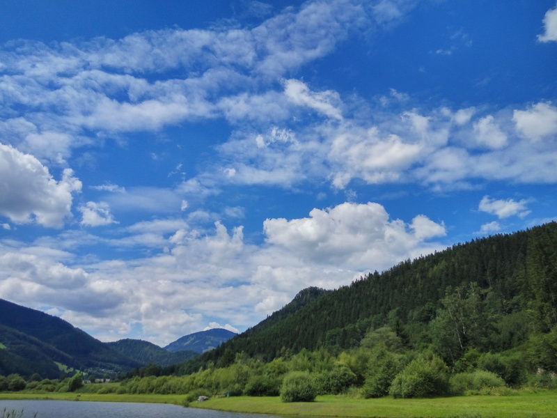clouds form, mountain, nature, land, plant, view, semmering, blue, forest, green color, mountains, environment, day, styria, river, non-urban scene, no people