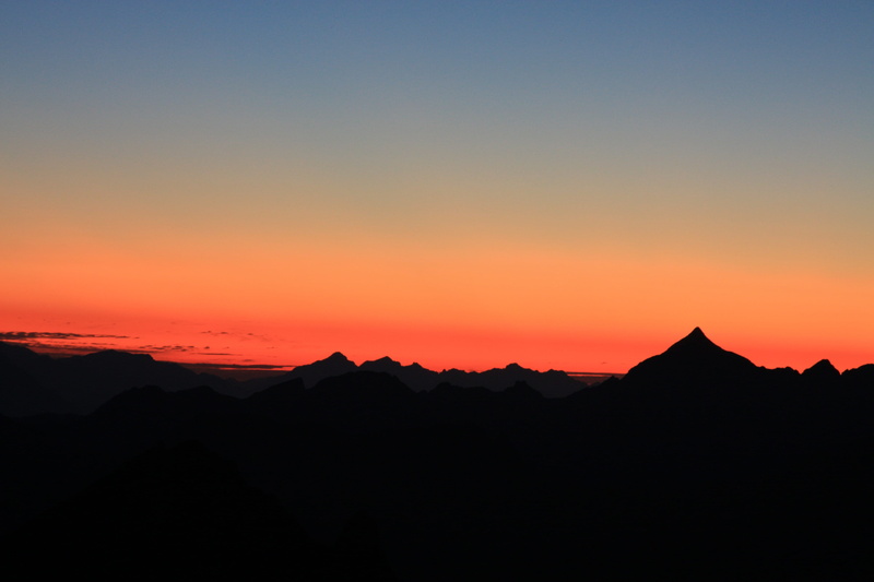 mountain peak, sky, orange, 4K, silhouette, tranquility, abendstimmung, romantic sky, mountain range, mood, environment, beauty in nature, ennstal, afterglow