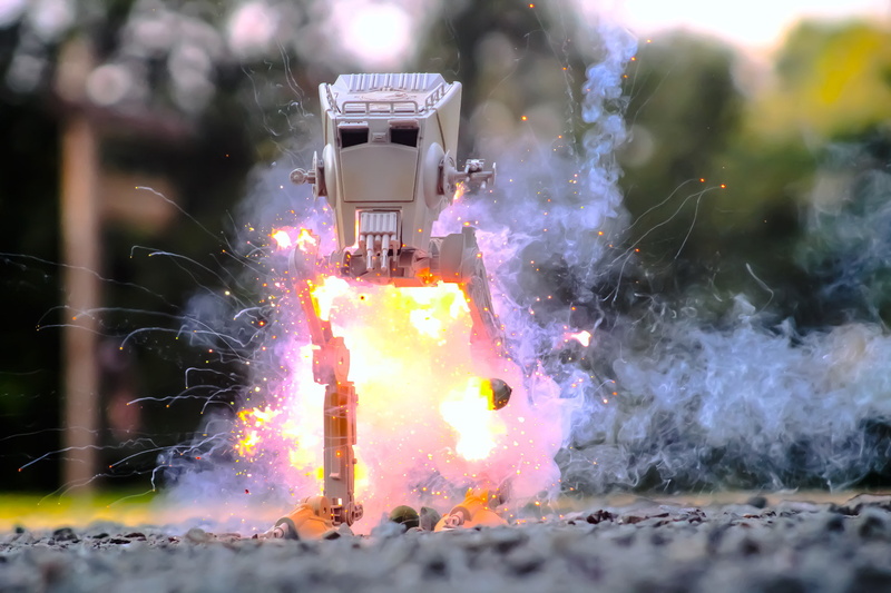 day, focus on foreground, ST, 1080P, explosion, motion, At, smoke - physical structure, outdoors, illuminated, blurred motion, selective focus, sparks