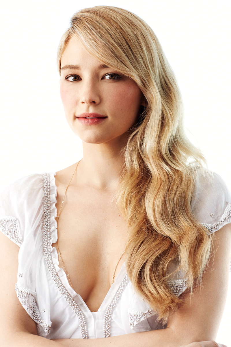 1080P, green eyes, blonde, Haley Bennett, long hair, simple background, women, actress
