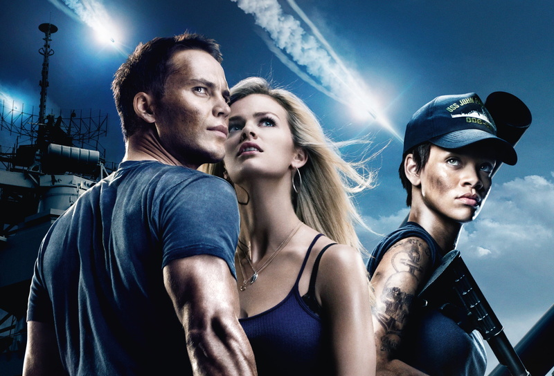 Brooklyn Decker, Rihanna, Taylor Kitsch, looking, lifestyles, Lieutenant Alex Hopper, nature, people, blue, young adult, Battleship, portrait, young women