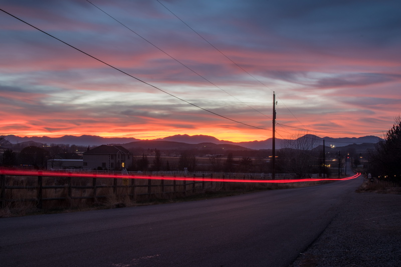 electricity, connection, 5K, utah, nature, heartland, street, built structure, sky, colorful, road, dusk, sunset, long exposure, power supply, outdoors