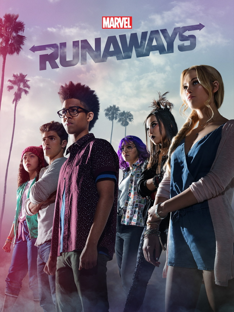 sky, Marvel Comics, communication, togetherness, people, young women, text, fashion, Marvels Runaways, young adult, teenager, adult, women, architecture