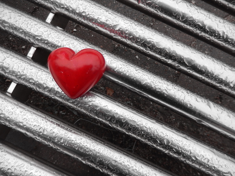 metal, gray, day, high angle view, longing, jealousy, sadness, love, positive emotion, rain, tears, single object, luck, loss, drop of water, still life