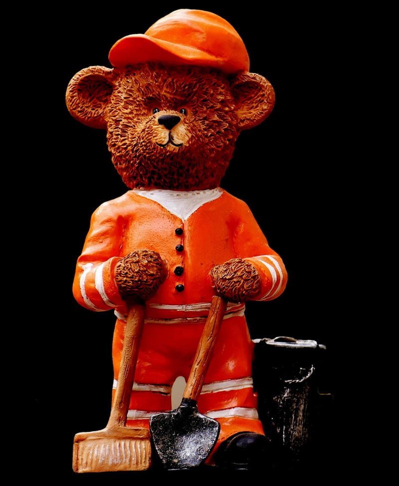 male likeness, cute, copy space, cut out, toy, bear, representation, human representation, red, creativity, close-up, no people, orange color, stuffed toy