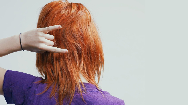 adult, one person, hair, hair care, straight hair, Hayley Williams, hairstyle, holding, indoors, young women, human body part, 1080P, copy space, brown hair