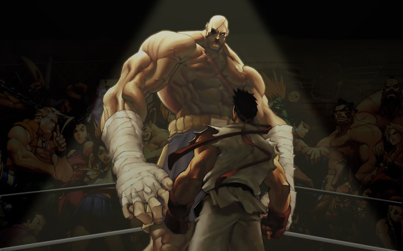 street, 720P, games, Ryu, hd, art, street fighter, sagat, video, x, fighter