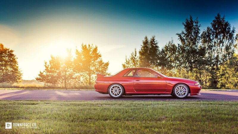1080P, sunlight, road trip, Nissan Skyline R32, wealth, tree, journey, plant, road, luxury, nature, mode of transportation, sports car, travel, red, motor vehicle