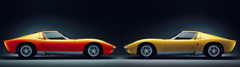 yellow cars, Lamborghini, simple background, multiple display, Lamborghini Miura, car, orange cars, vehicle, 4K