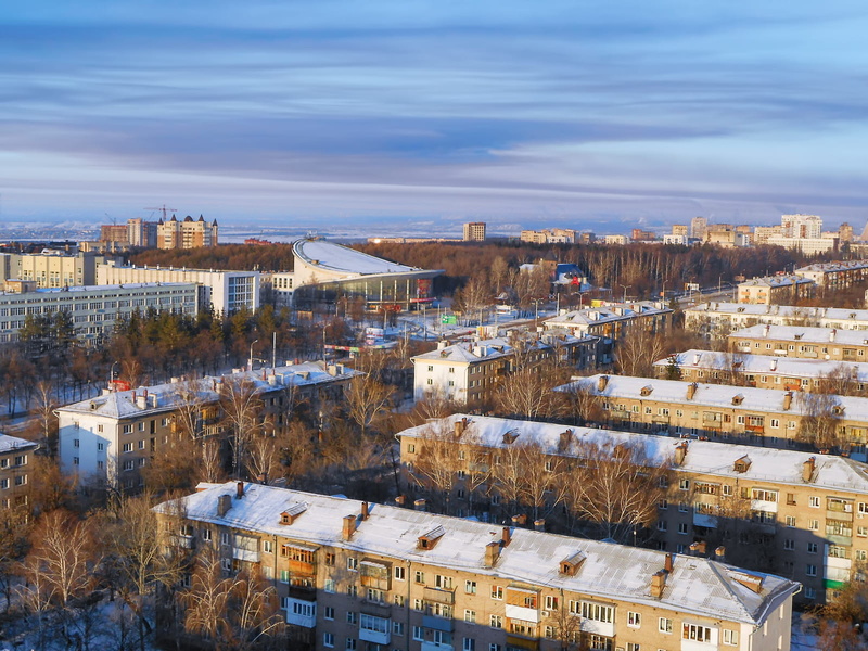 horizontal, skyline, building exterior, architecture, cloud - sky, day, 720P, exterior, panoramic, community, residential district, no people, scene, high angle view