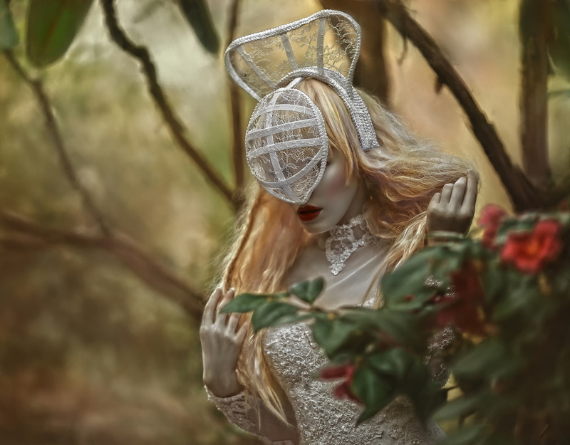 fantasy, hair, Ryo Love, girl, Her secret, art, 1080P, Agnieszka Lorek, mask