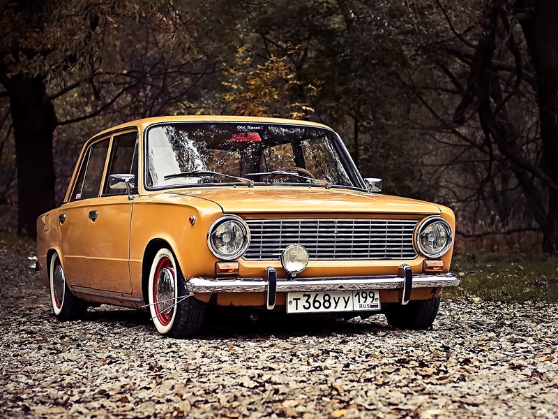 land Vehicle, stationary, land, transportation, wheel, tree, VAZ, style, outdoors, american Culture, no People, nature, shiny, mode of transportation, classic