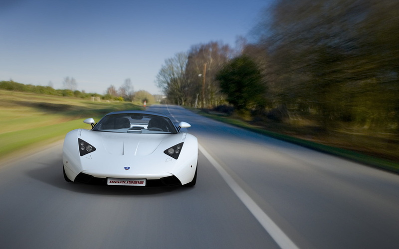 day, Marussia B1, mode of transportation, road, land vehicle, on the move, sports car, motion, marking, first, 1080P, nature, no people, luxury, road marking