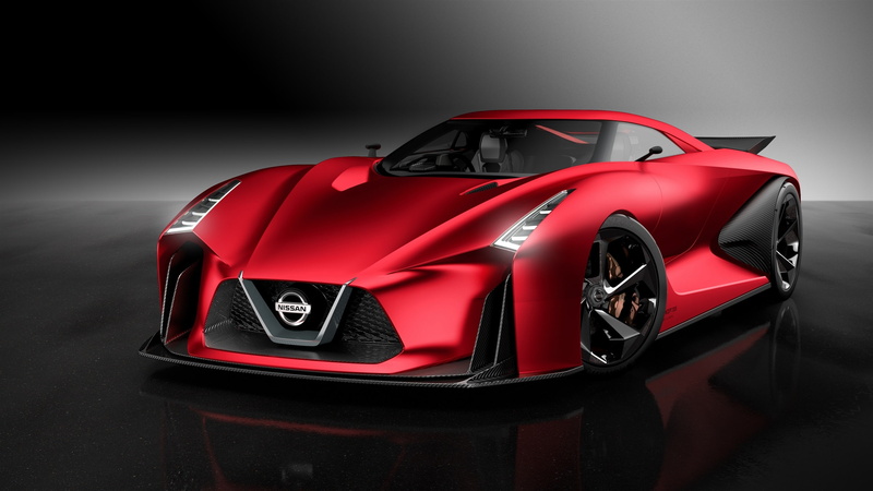 Nissan, vision, 2015, Red, View, 2K, gran, 2020, Turismo, Front, Supercar, Concept