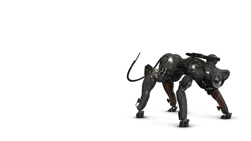 robot, wolf, white, solid, video games, 1080P, crying, metal, gear, hd