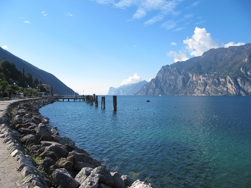water, mountains, rock, outdoors, no people, blue, sky, idyllic, tranquil scene, landscape, garda, lake, riva, nature, mountain, 4K, tranquility, solid