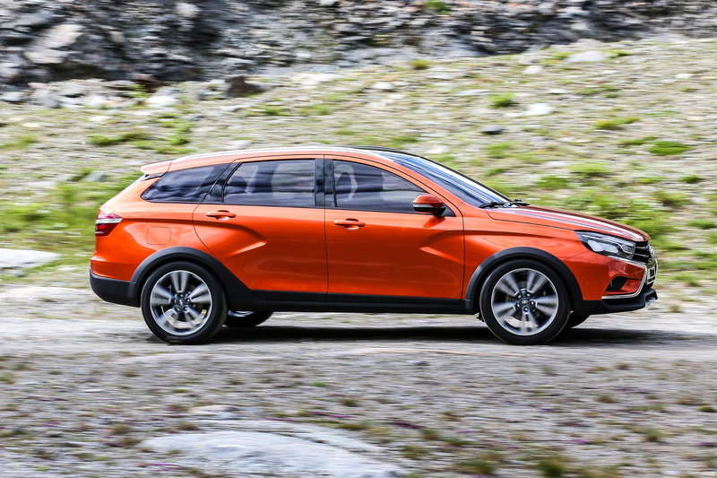 Lada Vesta Cross, 4K, review, orange, city cars, test drive